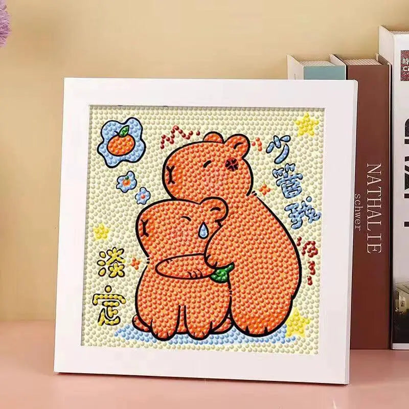 Capybara Diamond Painting Artwork.
