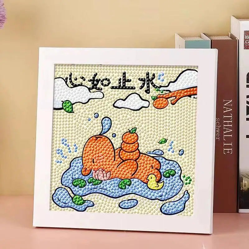Capybara Diamond Painting Artwork.