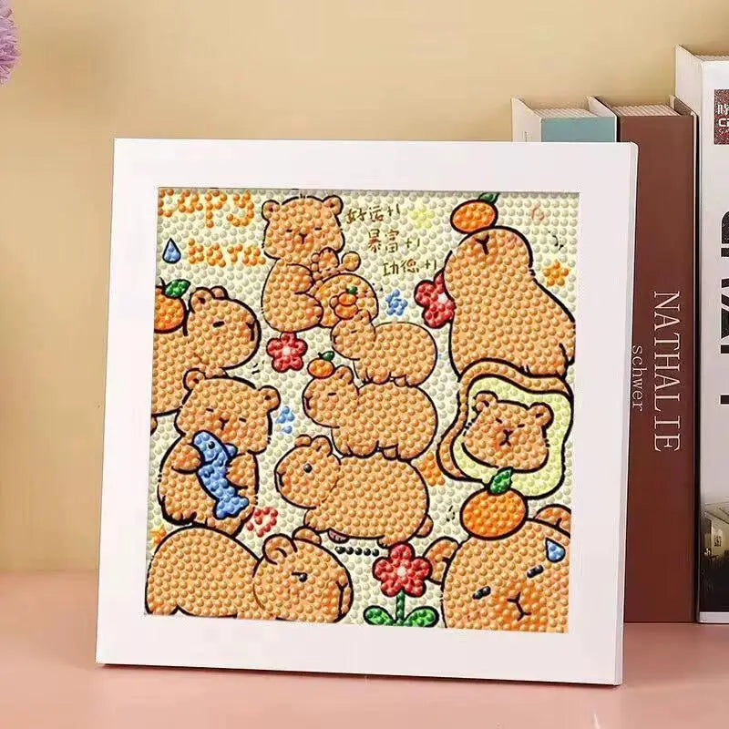 Capybara Diamond Painting Artwork.