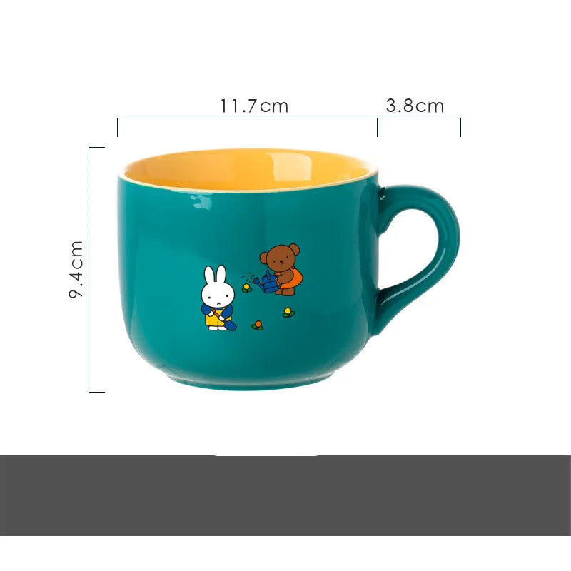 Miffy 650ml Mug Collection – Yellow, Green & Pink