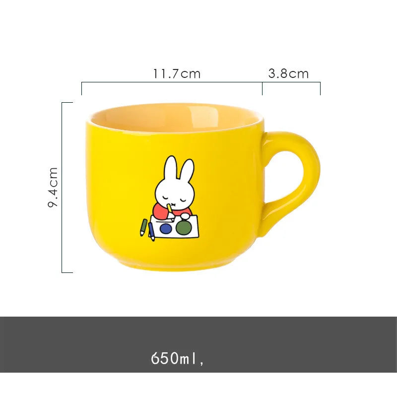 Miffy 650ml Mug Collection – Yellow, Green & Pink