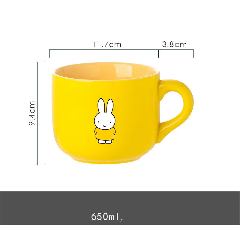 Miffy 650ml Mug Collection – Yellow, Green & Pink