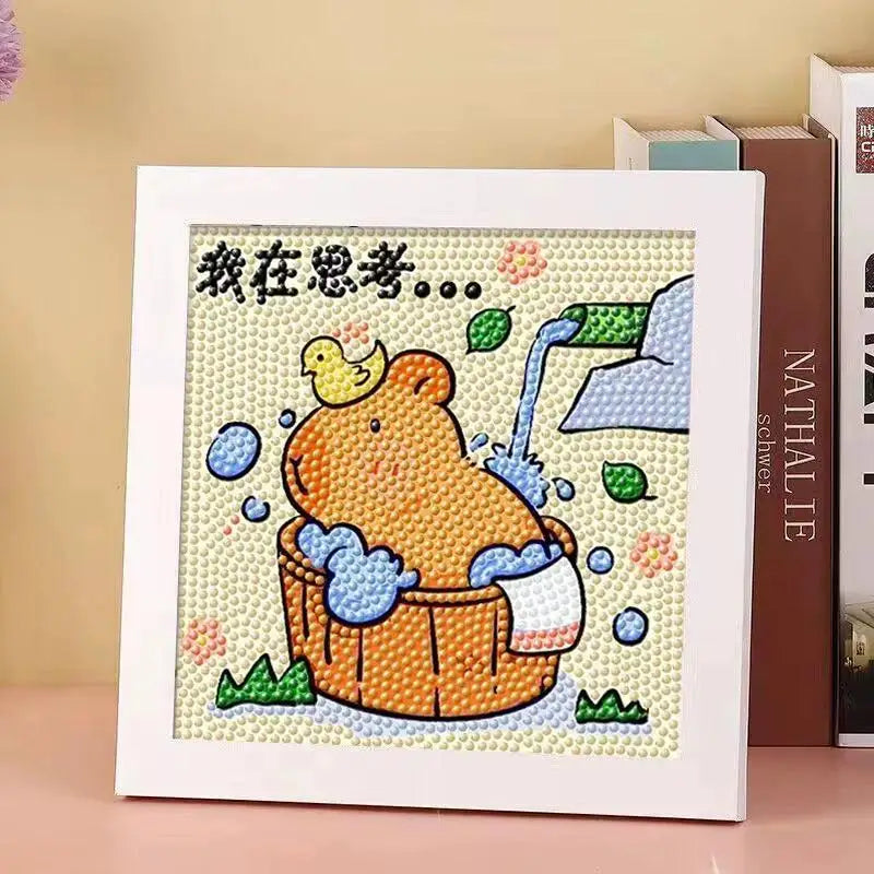 Capybara Diamond Painting Artwork.