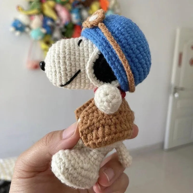 Handmade Knit Snoopy Doll β Aviator Edition