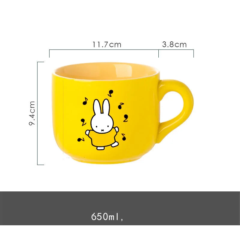 Miffy 650ml Mug Collection – Yellow, Green & Pink
