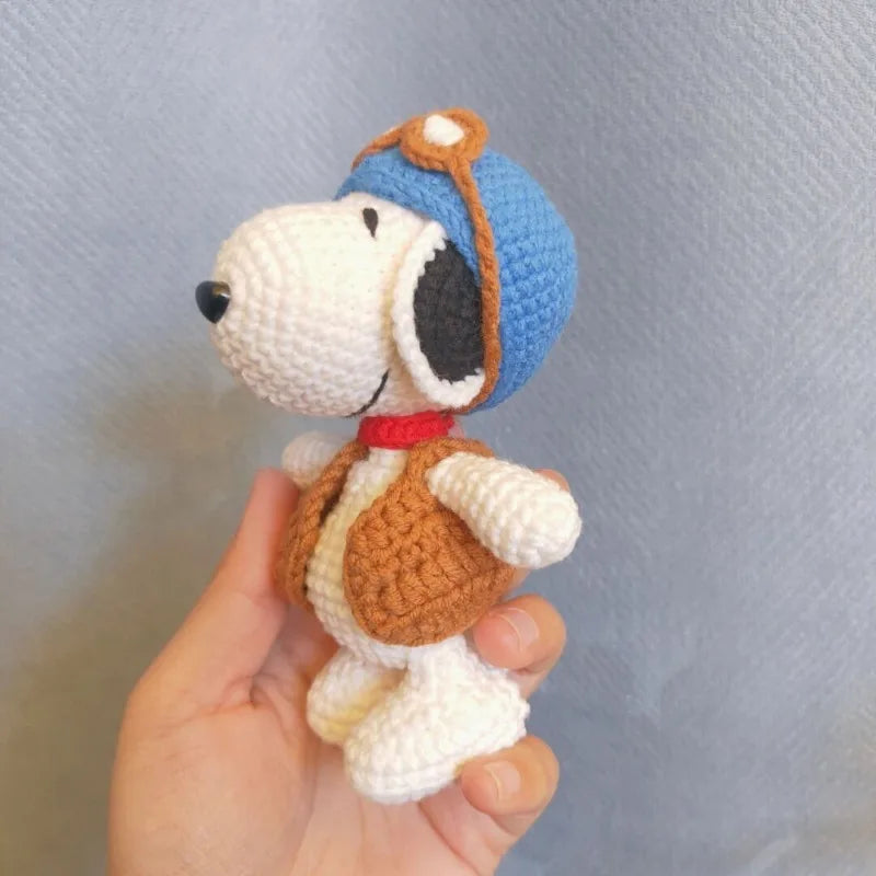 Handmade Knit Snoopy Doll β Aviator Edition