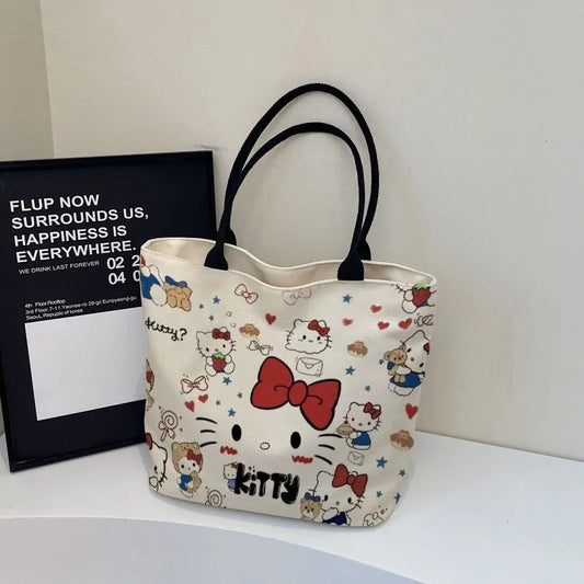 Canvas Hello Kitty Bag in White