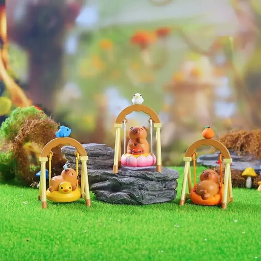 Capybara Figure Swing Blind Box- 6pc full set. (Hurry Almost Sold out)