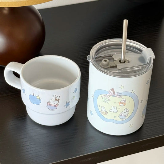 Miffy Ceramic Mug & Stainless-Steel Cup Set
