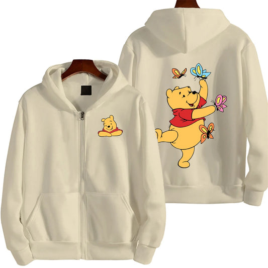 Winnie the Pooh Zip Hooded Jacket | Adult Unisex Sizes S–XXXL