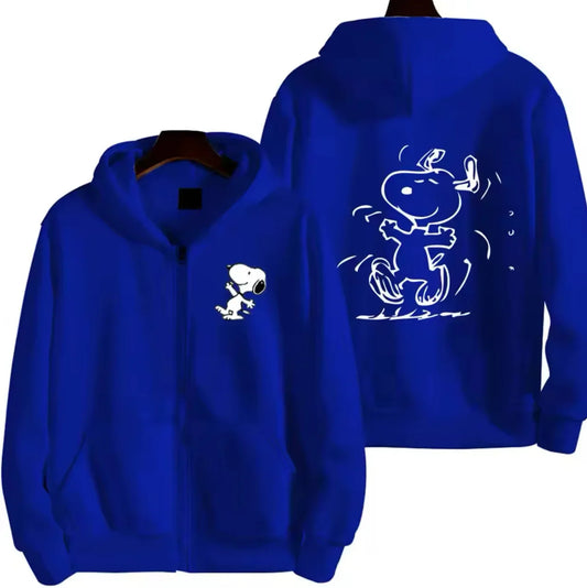 Custom Snoopy Hooded Zip Jacket – Sizes S to XXXL