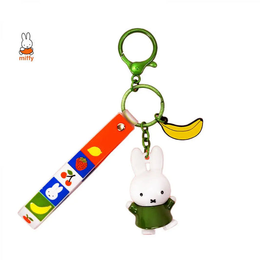 Miffy Kawaii Cartoon Doll Keychain Pendant Cute Rabbit Anime Backpack Pendant Fashion Car Keychain Gift for Friend